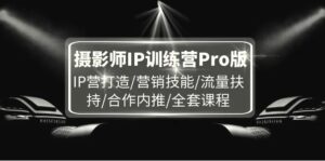 摄影师IP训练营Pro版，IP营打造/营销技能/流量扶持/合作内推/全套课程-秀新品副业项目网