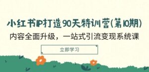 小红书IP打造90天特训营：内容全面升级，一站式引流变现系统课-秀新品副业项目网