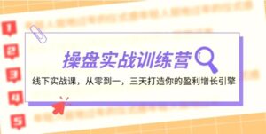 操盘实操训练营:线下实战课,从零到一,三天打造你的盈利增长引擎-秀新品副业项目网