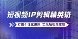 短视频IP剪辑精英班：复刻爆款秘籍，打造个性化爆款实现短视频变现-秀新品副业项目网
