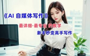 全网最全最细最专业的“AI自媒体写作”教学，新手小白秒变写作高手！-秀新品副业项目网