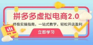 拼多多虚拟项目2.0：终极实操指南，一站式教学，轻松开店盈利-秀新品副业项目网