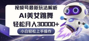 视频号最新暴利玩法解析，小白也能轻松月入30000-秀新品副业项目网